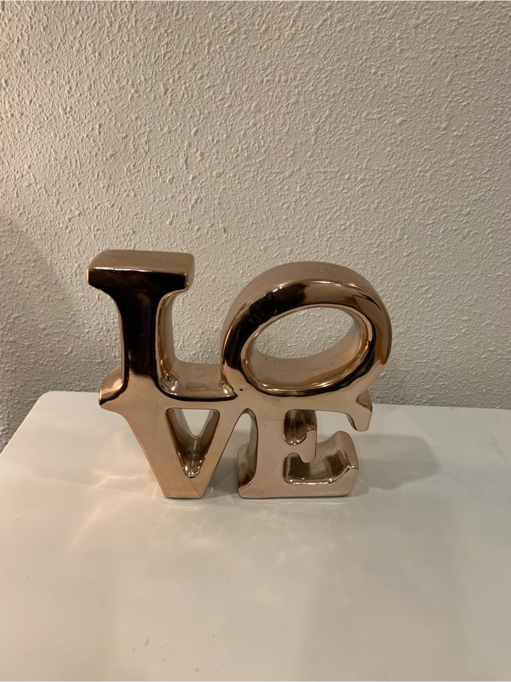 Rose Gold 'LOVE' Decorative Sculpture - Accent Home Art